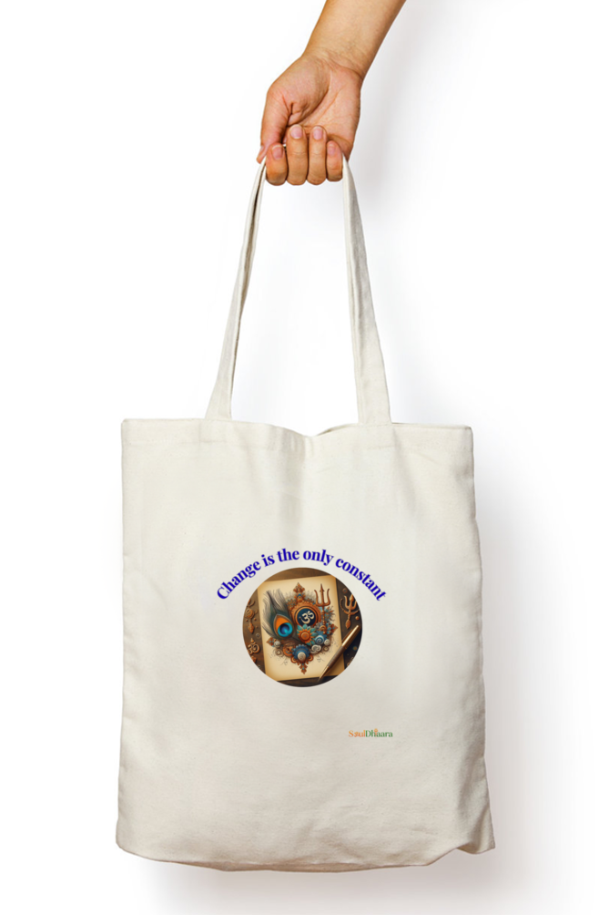 Gita inspired Tote Bag with Zipper