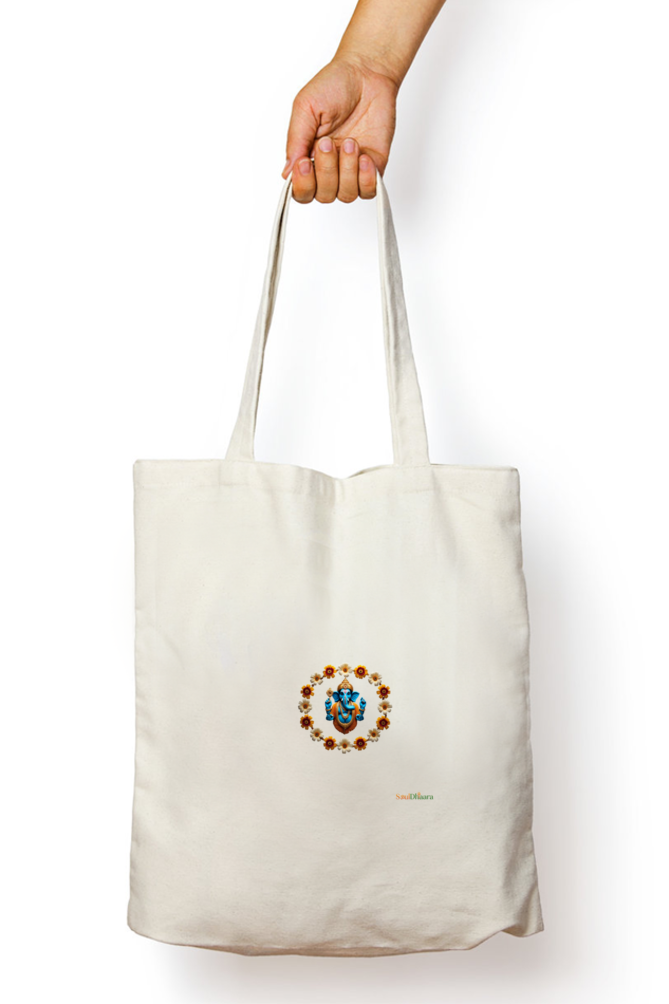Ganesha inspired Tote Bag with Zipper
