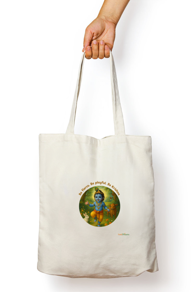 BalaGopala inspired Tote Bag with Zipper