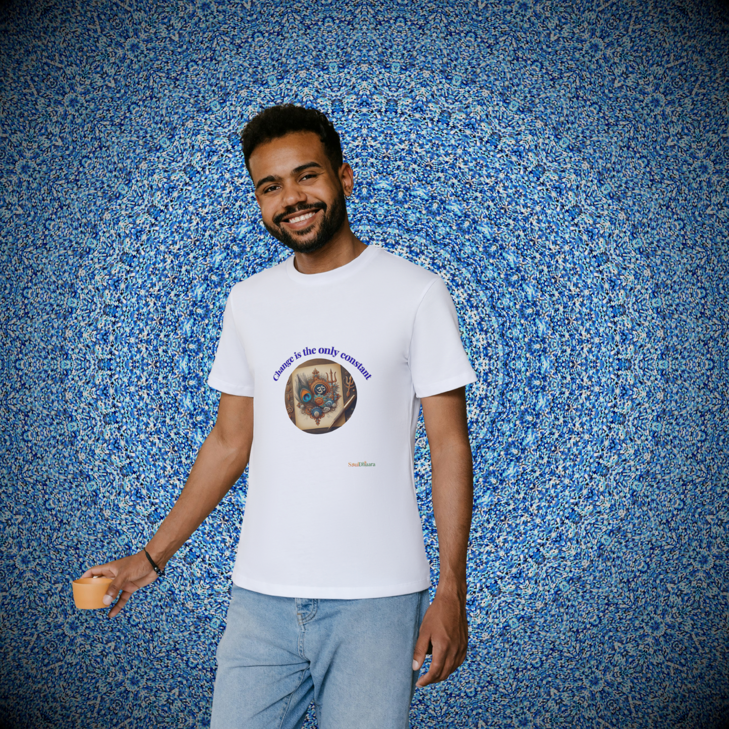 Mandala inspired Men's classic crew Tshirt
