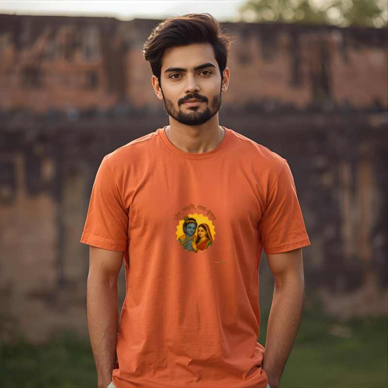 Radha Krishna themed Men's classic crew T-shirt