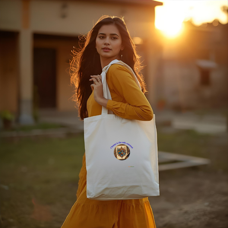 Gita inspired Tote Bag with Zipper